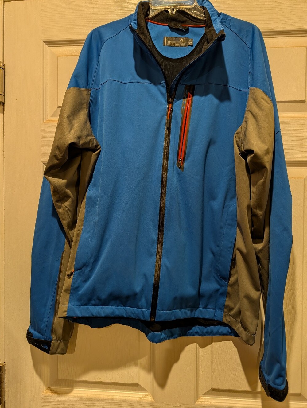 Mizuno Pro Collection Men's Blue and Gray Lightweight Softshell Jacket